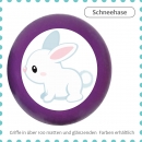 kids dresser knob beech wood with printed aluminium inlays